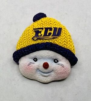 2001 ECU East Carolina Snowman Winter Christmas Pin The Ridgewood Collection